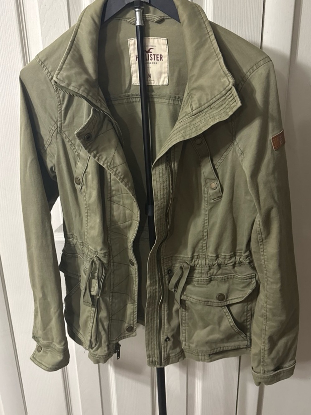 Hollister Olive Green Drawstring Utility Jacket
